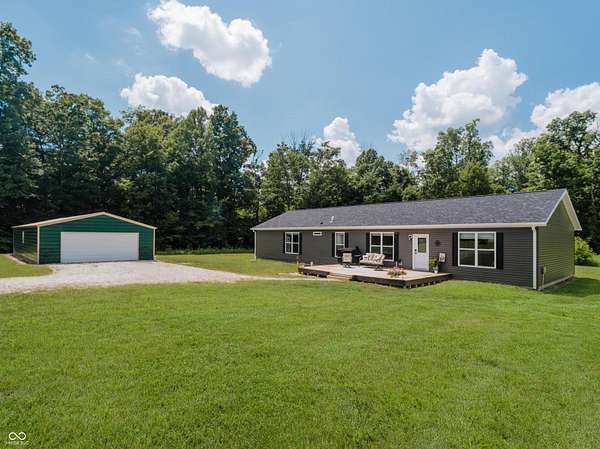 14 Acres of Recreational Land with Home for Sale in Cloverdale, Indiana
