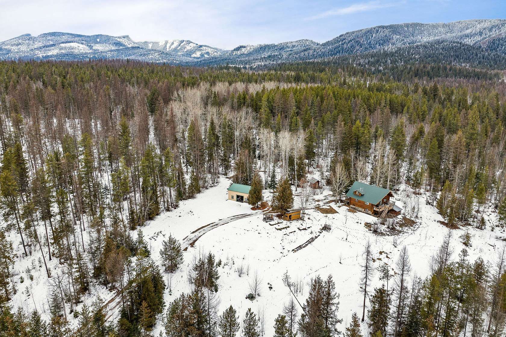 26.3 Acres of Recreational Land with Home for Sale in Columbia Falls, Montana