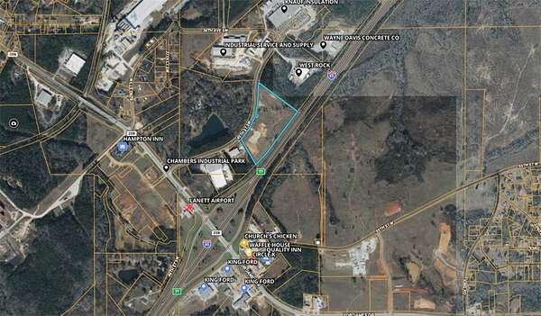 16.2 Acres of Commercial Land for Sale in Lanett, Alabama