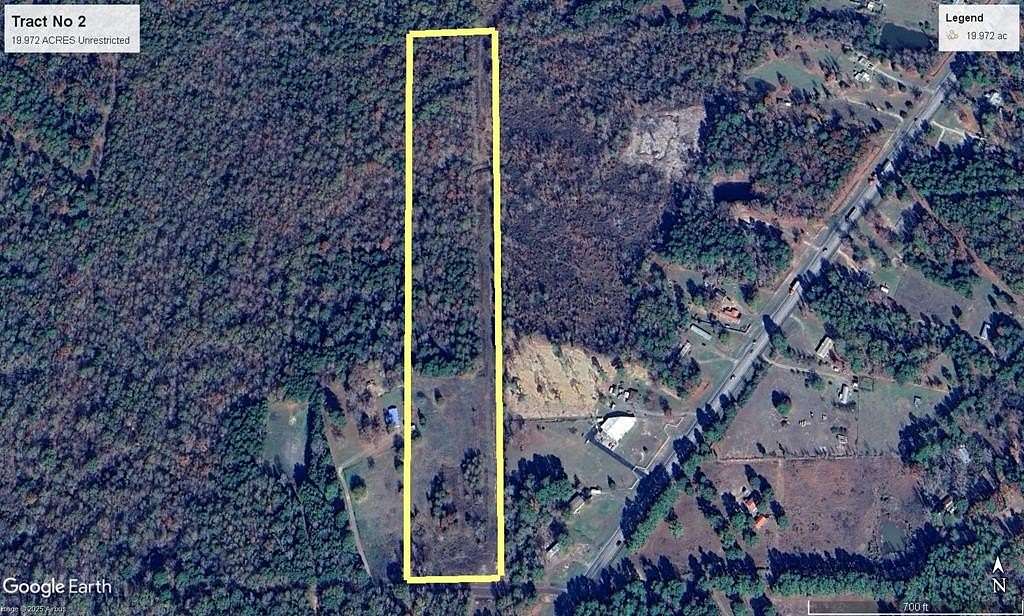 20 Acres of Recreational Land for Sale in De Berry, Texas