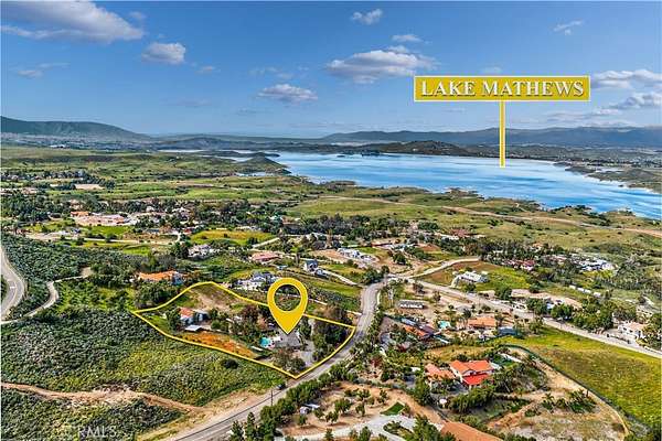 2.65 Acres of Land with Home for Sale in Lake Mathews, California