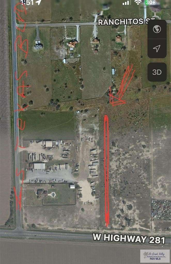8.15 Acres of Commercial Land for Sale in Mercedes, Texas