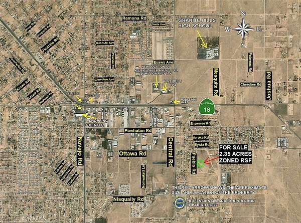 2.35 Acres of Residential Land for Sale in Apple Valley, California