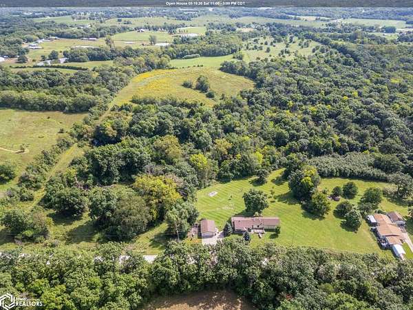 19.5 Acres of Recreational Land with Home for Sale in Ottumwa, Iowa