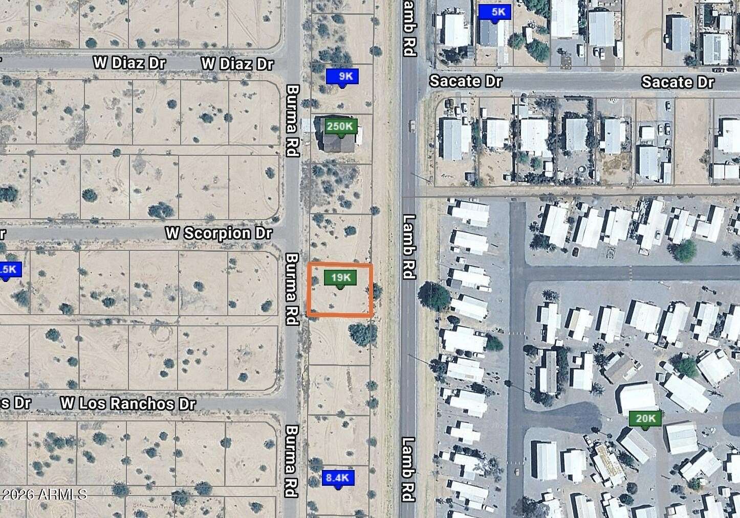 0.19 Acres of Mixed-Use Land for Sale in Arizona City, Arizona