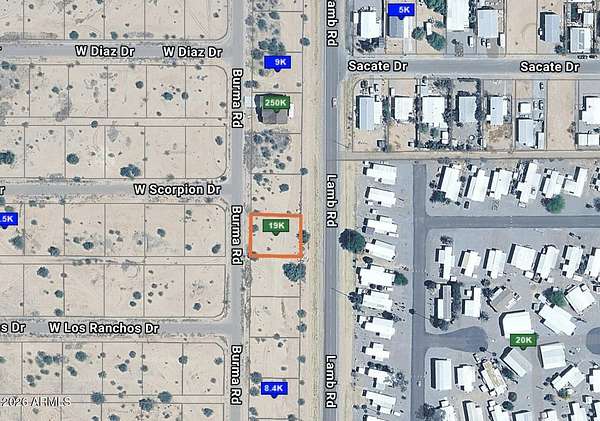 0.19 Acres of Mixed-Use Land for Sale in Arizona City, Arizona