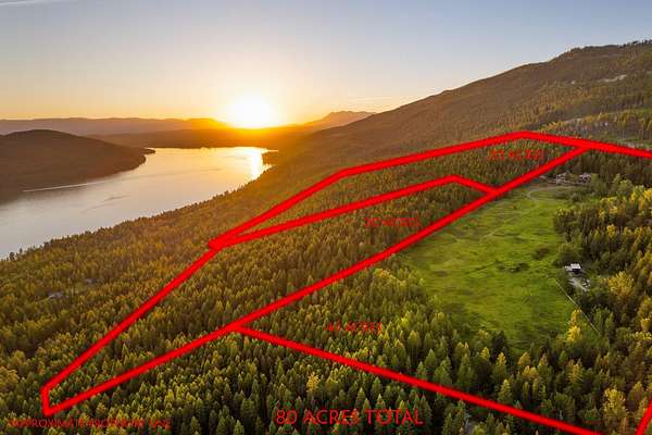 80 Acres of Land with Home for Sale in Whitefish, Montana