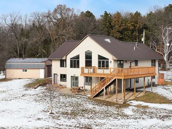 21.3 Acres of Agricultural Land with Home for Sale in Ridgeway, Wisconsin