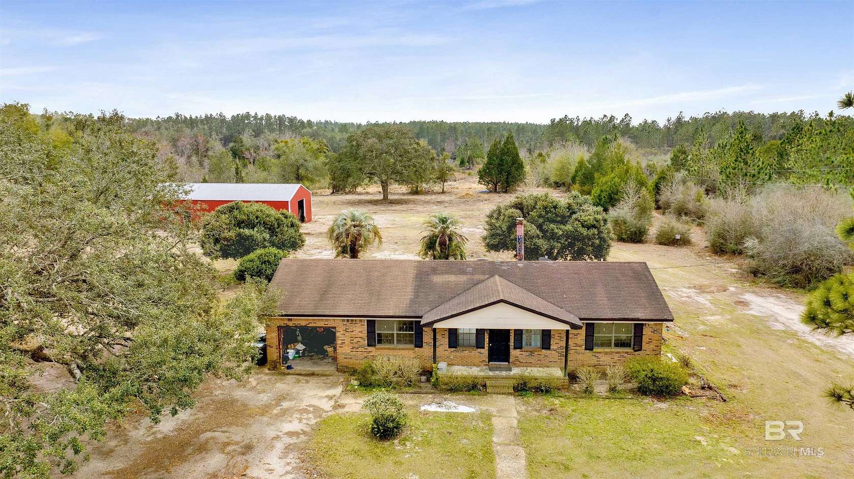 9.86 Acres of Land with Home for Sale in Seminole, Alabama