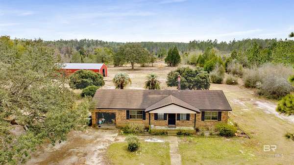 9.86 Acres of Land with Home for Sale in Seminole, Alabama
