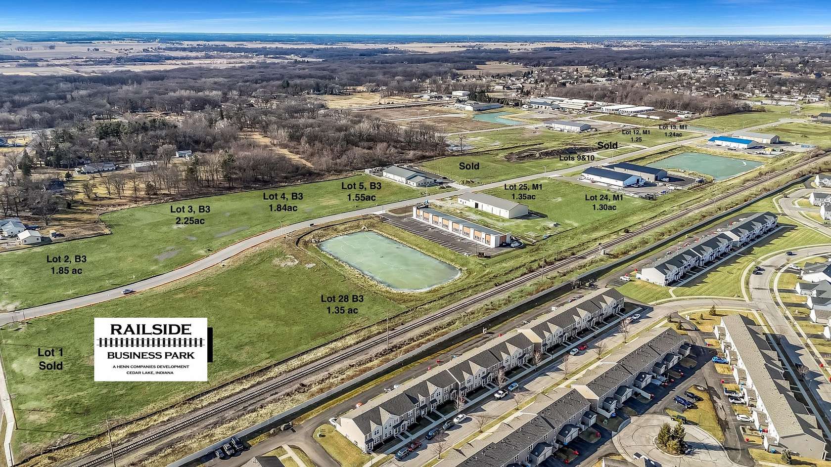 2.25 Acres of Commercial Land for Sale in Cedar Lake, Indiana