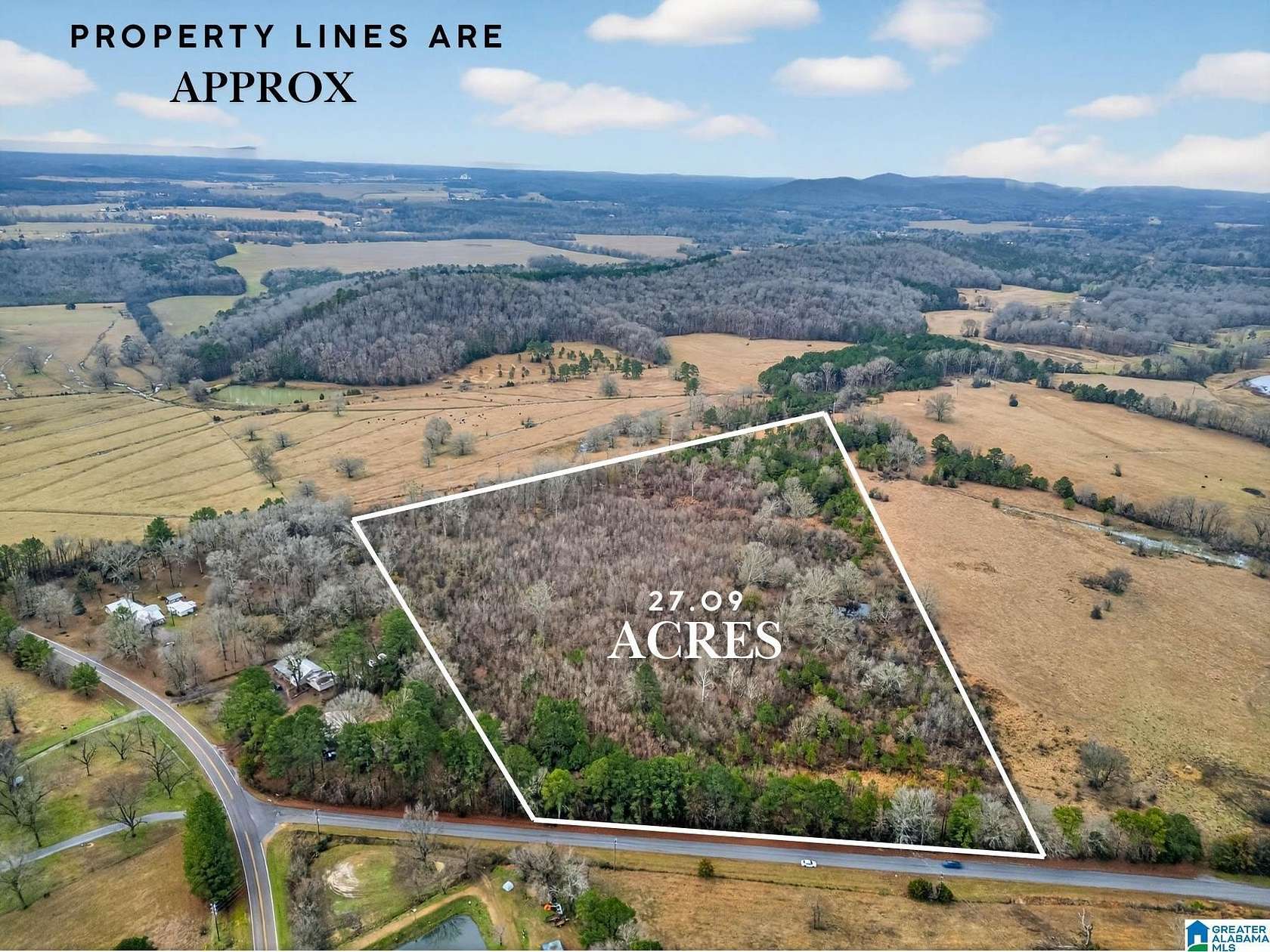 27 Acres of Agricultural & Residential Land for Sale in Munford, Alabama