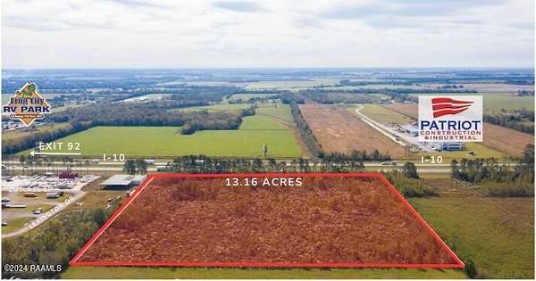 13.2 Acres of Commercial Land for Sale in Rayne, Louisiana