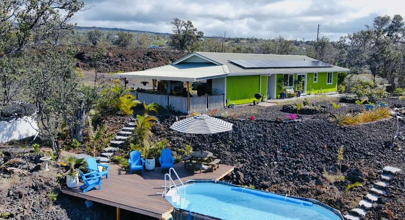 3 Acres of Land with Home for Sale in Hawaiian Ocean View, Hawaii