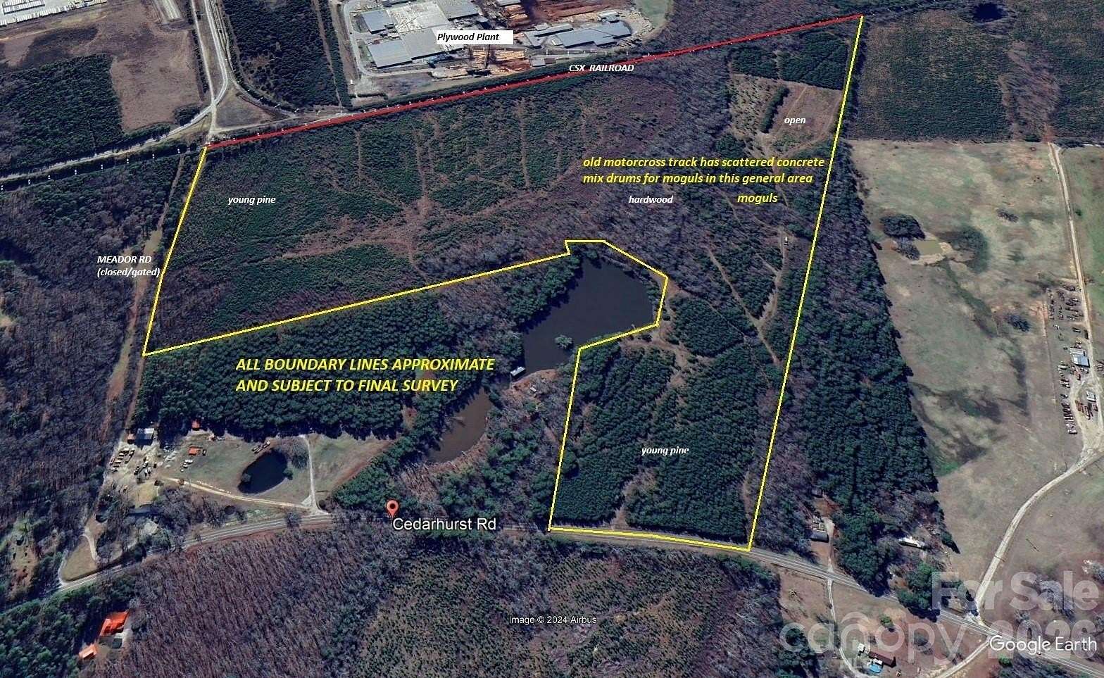 104 Acres of Recreational Land for Sale in Chester, South Carolina