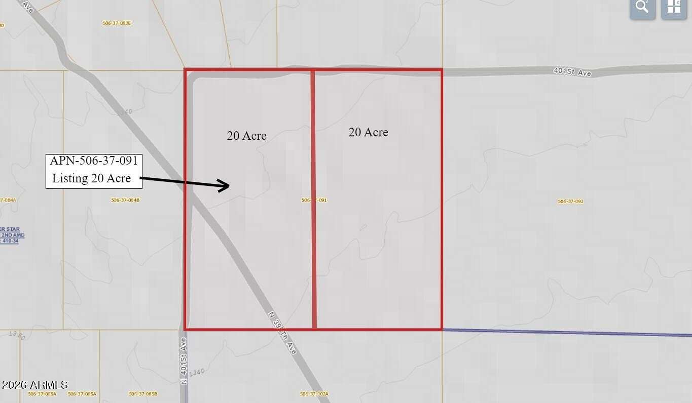 20 Acres of Recreational & Residential Land for Sale in Tonopah, Arizona