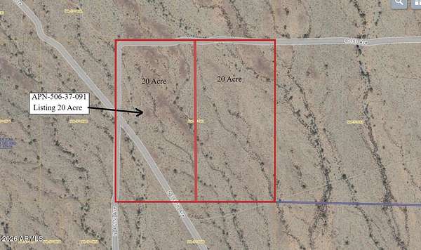 20 Acres of Recreational & Residential Land for Sale in Tonopah, Arizona