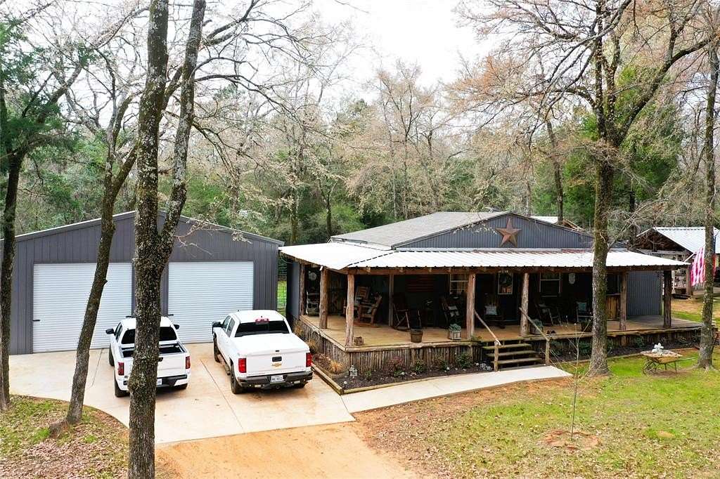 10.2 Acres of Recreational Land with Home for Sale in Oakwood, Texas