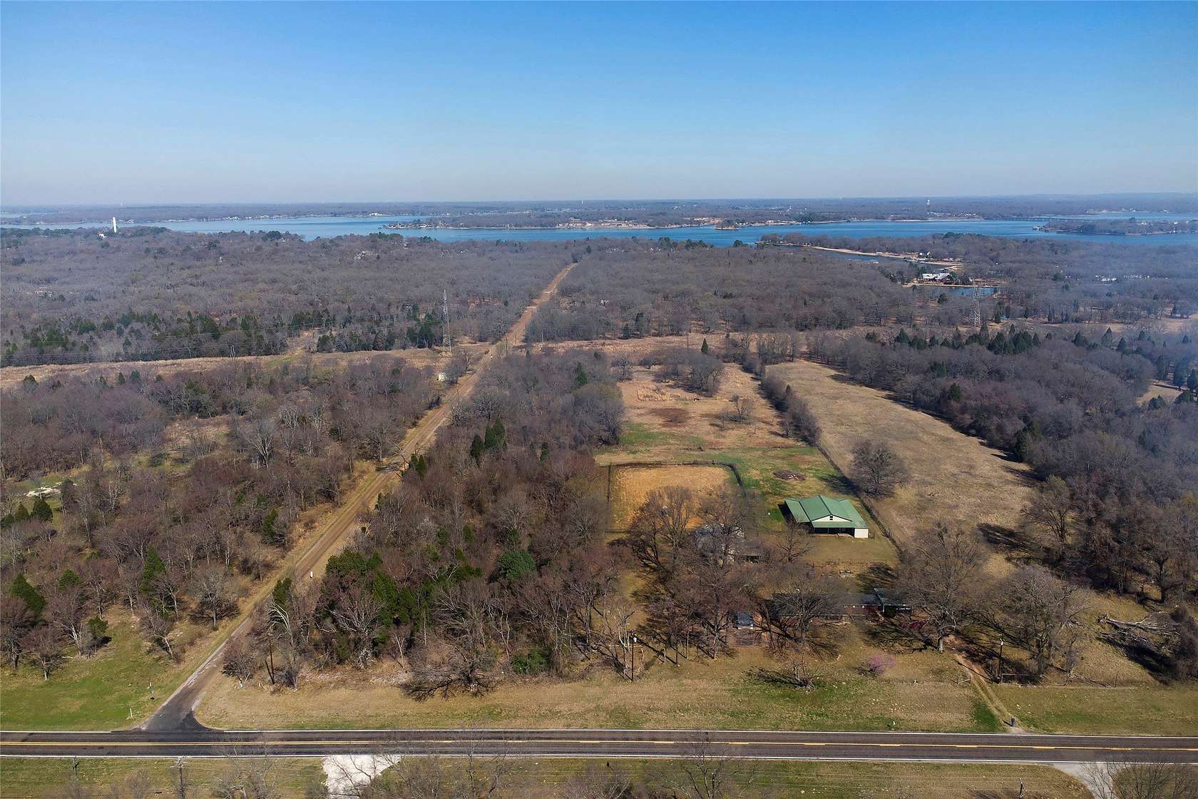 9.79 Acres of Land with Home for Sale in Malakoff, Texas