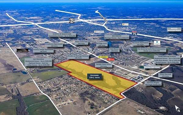 220 Acres of Land for Sale in Sherman, Texas