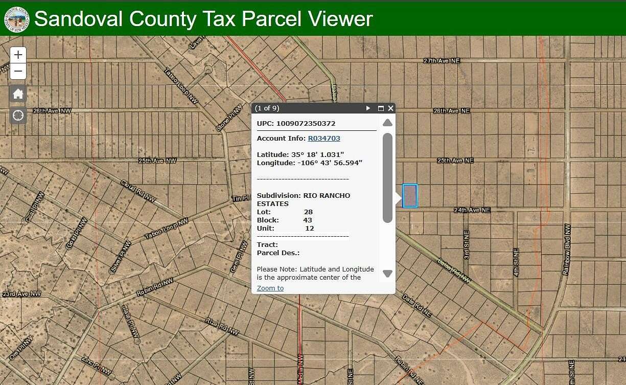 1 Acre of Land for Sale in Rio Rancho, New Mexico