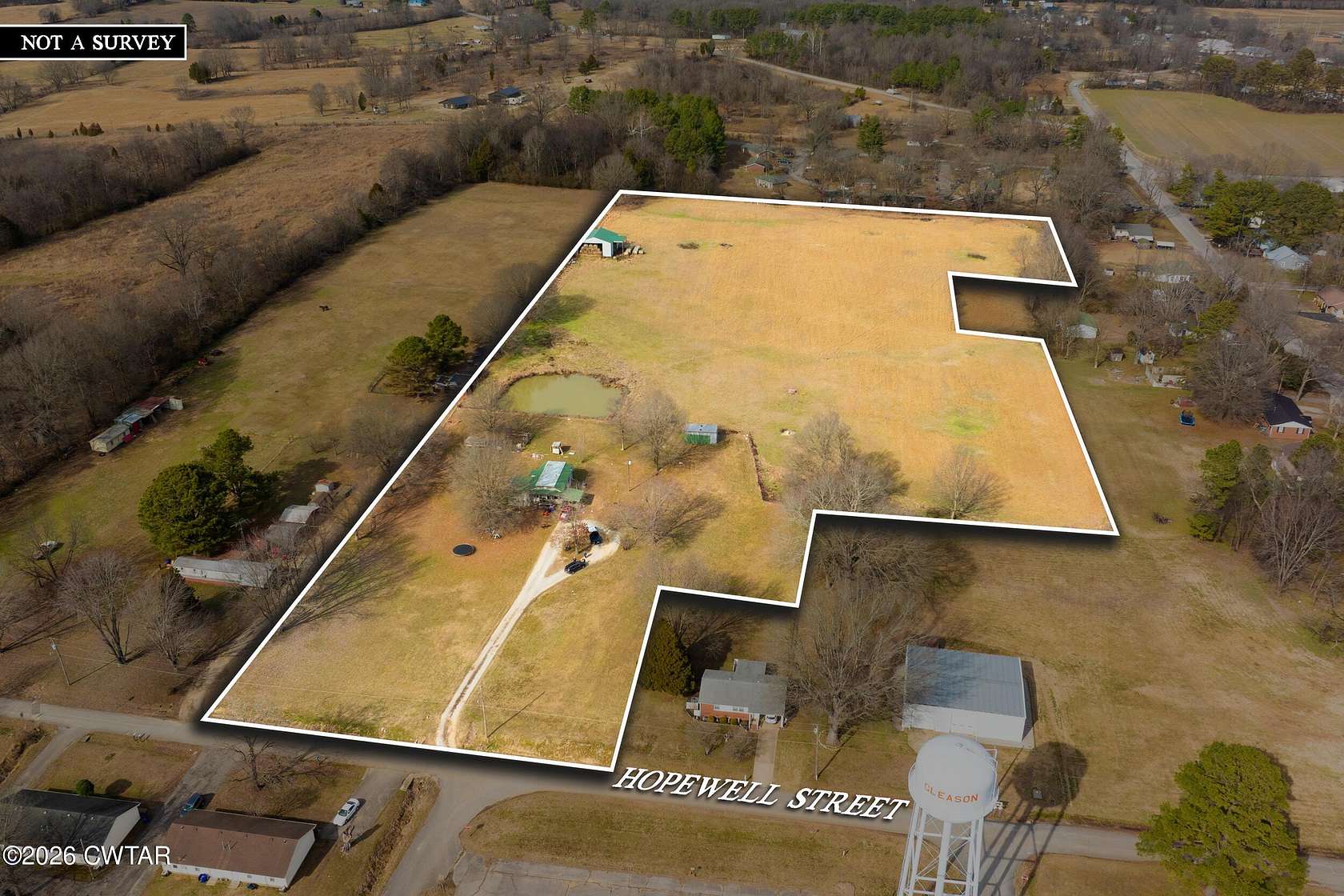 12.5 Acres of Land with Home for Sale in Gleason, Tennessee