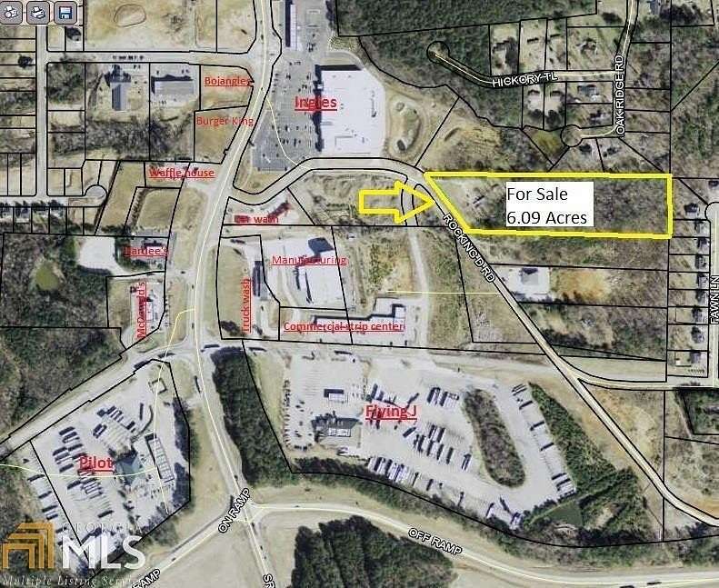 6 Acres of Improved Commercial Land for Sale in Temple, Georgia