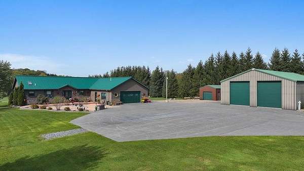 9.74 Acres of Land with Home for Sale in Stratford, Wisconsin