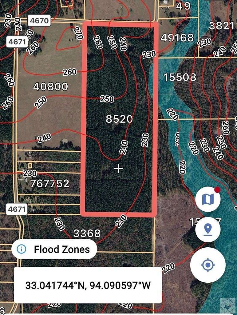 105 Acres of Recreational Land for Sale in Atlanta, Texas