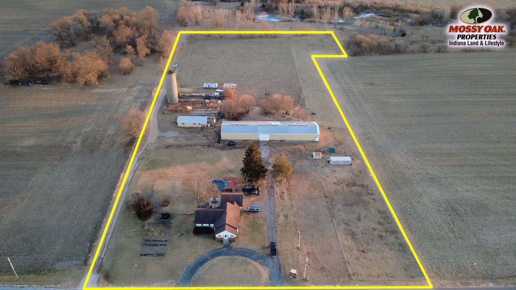 6.6 Acres of Land with Home for Sale in Rensselaer, Indiana