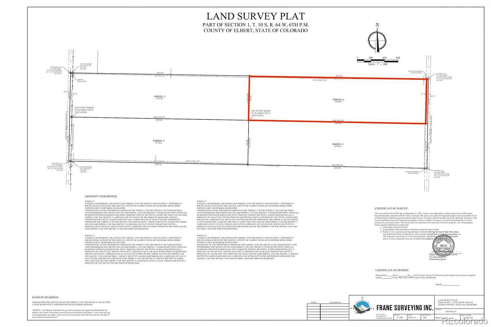 39.5 Acres of Land for Sale in Elbert, Colorado