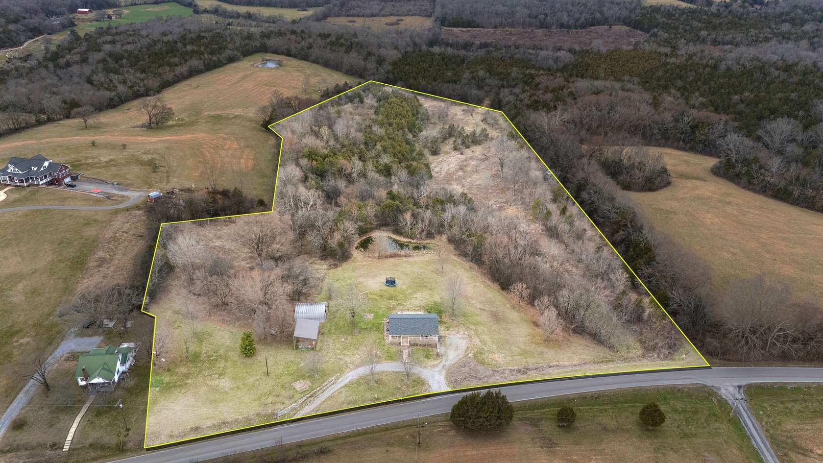 14.2 Acres of Land with Home for Sale in Alexandria, Tennessee