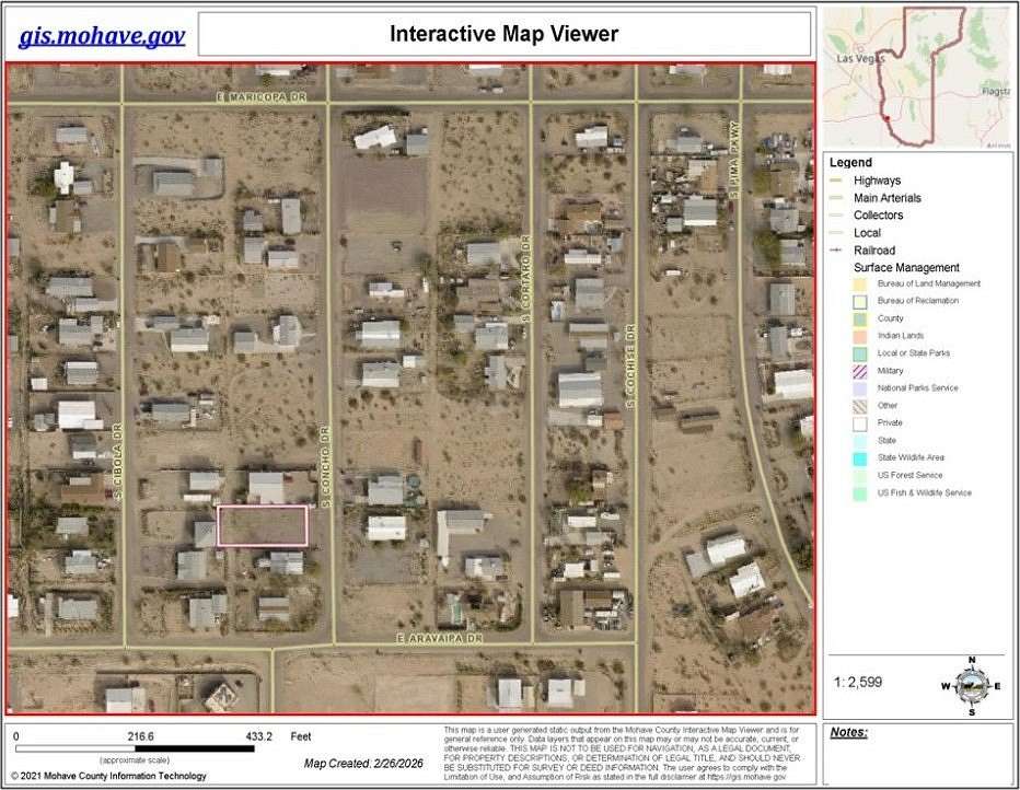 0.26 Acres of Land for Sale in Topock, Arizona
