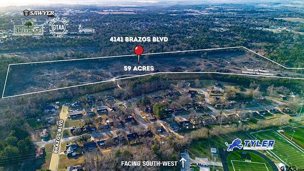 59 Acres of Mixed-Use Land for Sale in Tyler, Texas