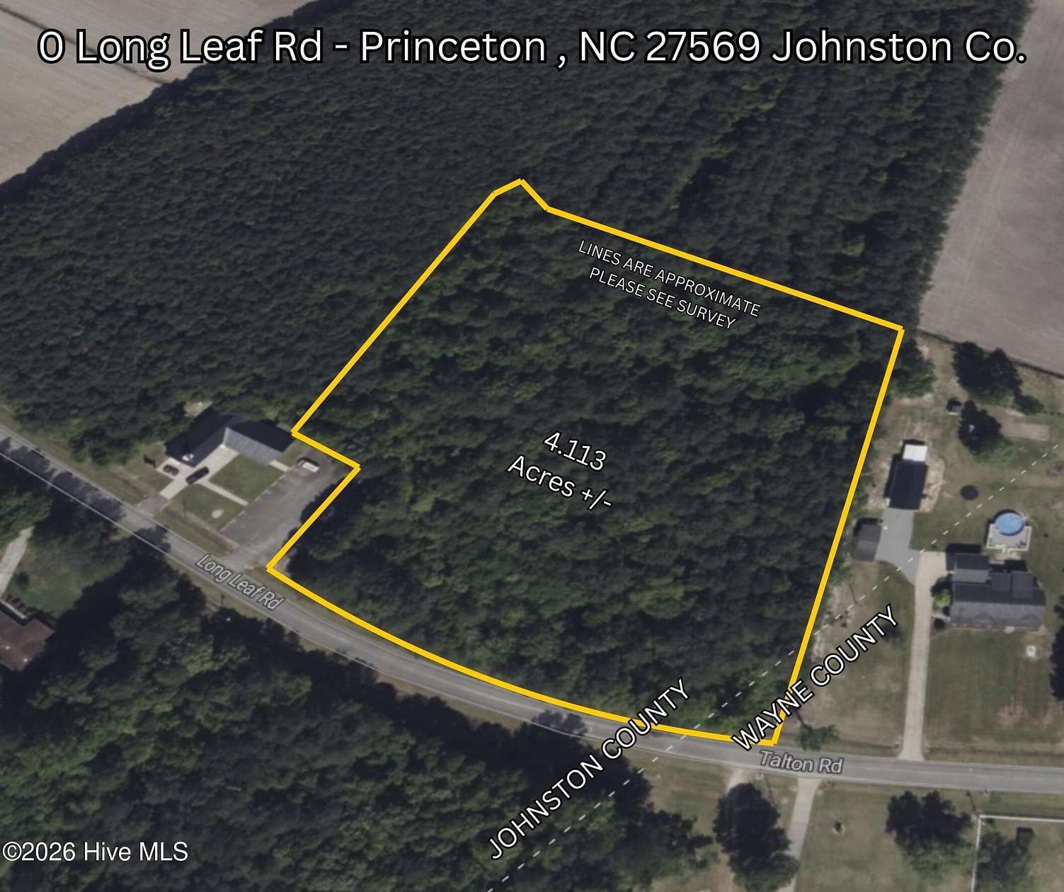 4.1 Acres of Residential Land for Sale in Princeton, North Carolina