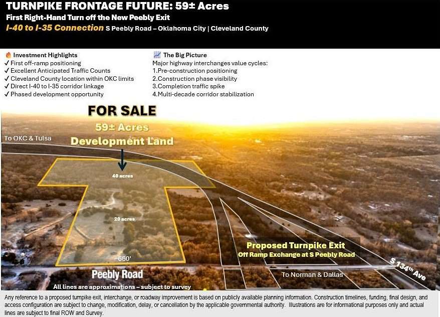 59 Acres of Agricultural Land for Sale in Newalla, Oklahoma