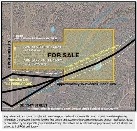 59 Acres of Agricultural Land for Sale in Newalla, Oklahoma
