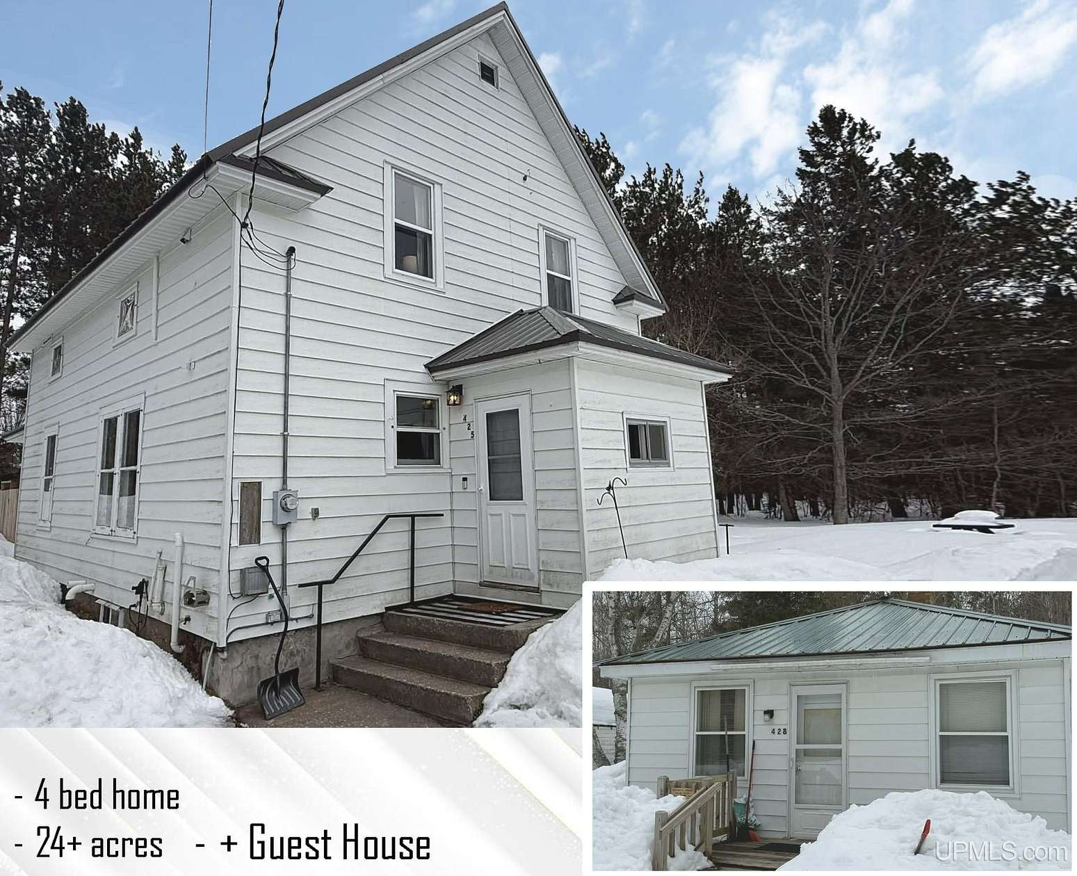 24 Acres of Agricultural Land with Home for Sale in Newberry, Michigan