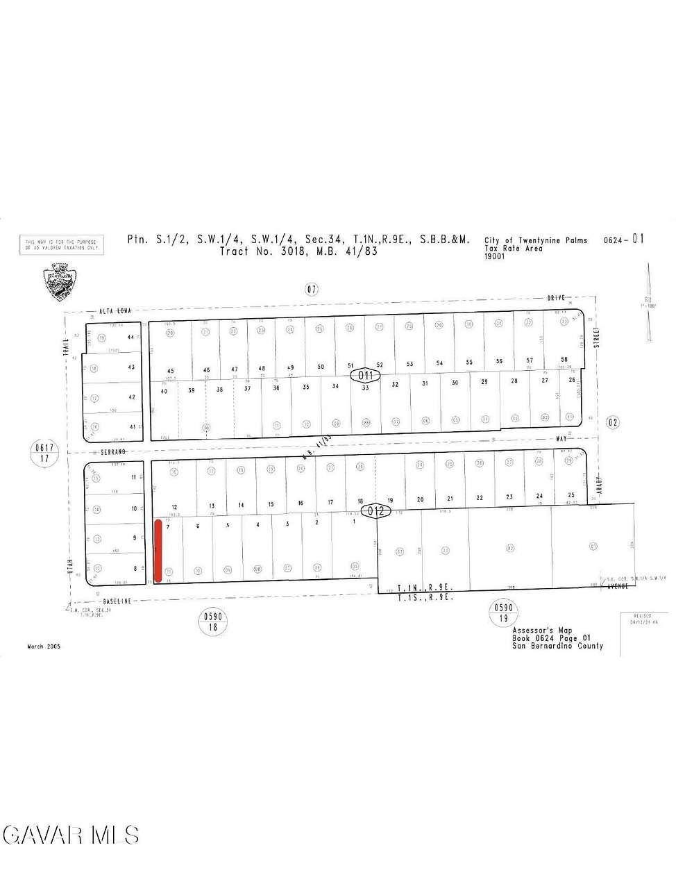 0.29 Acres of Residential Land for Sale in Twentynine Palms, California