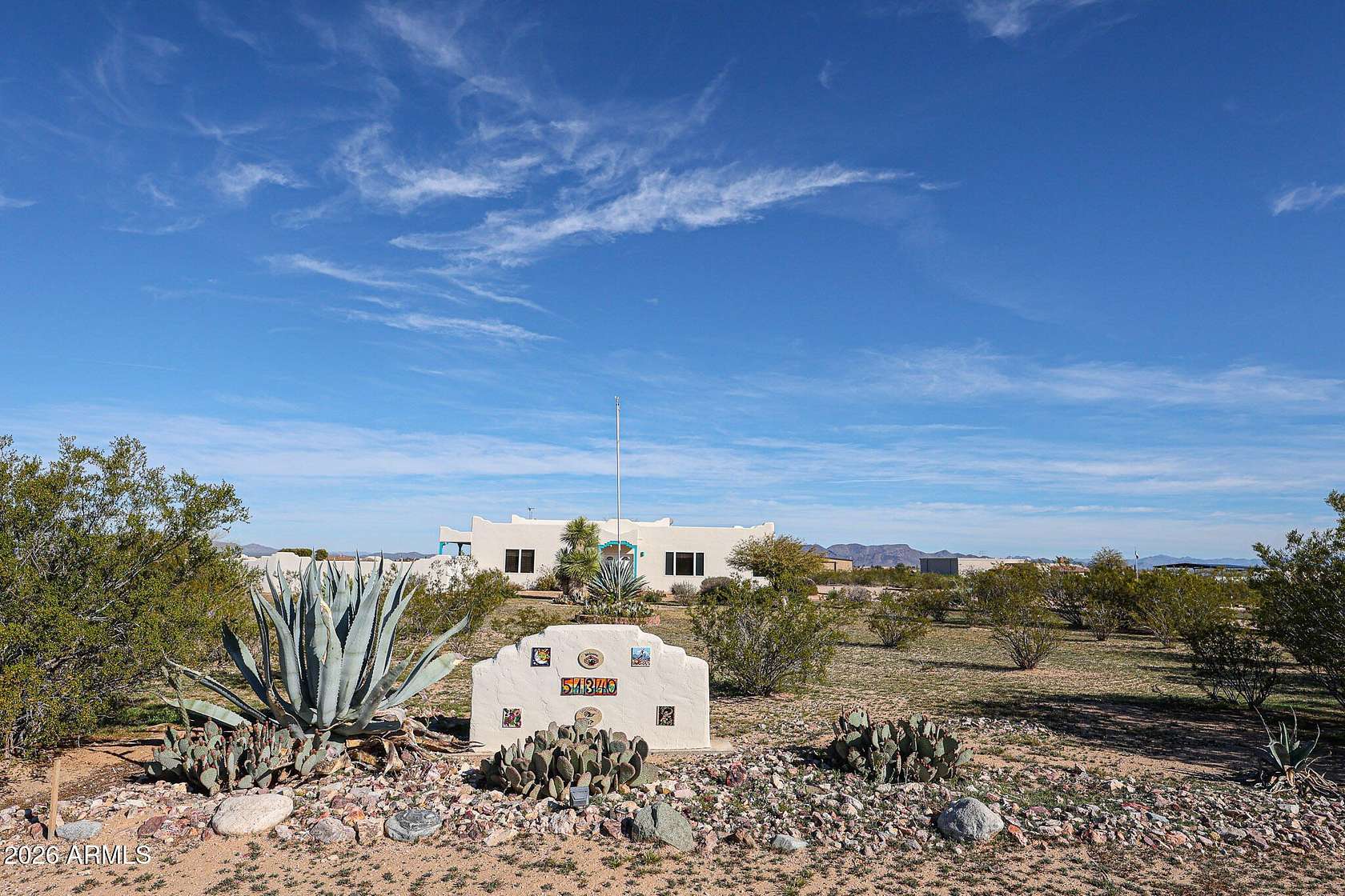 5 Acres of Land with Home for Sale in Aguila, Arizona