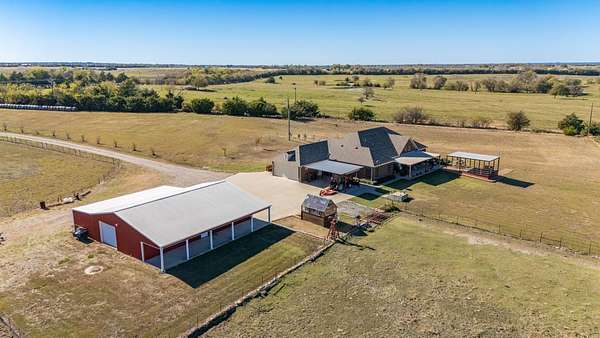 45 Acres of Recreational Land with Home for Sale in Celeste, Texas