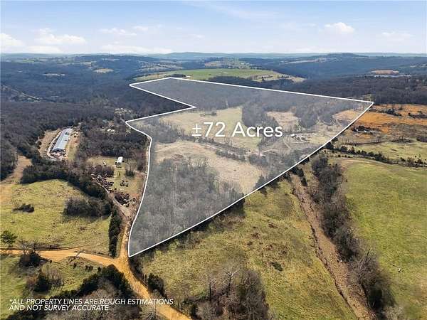 72.5 Acres of Improved Land for Sale in Huntsville, Arkansas