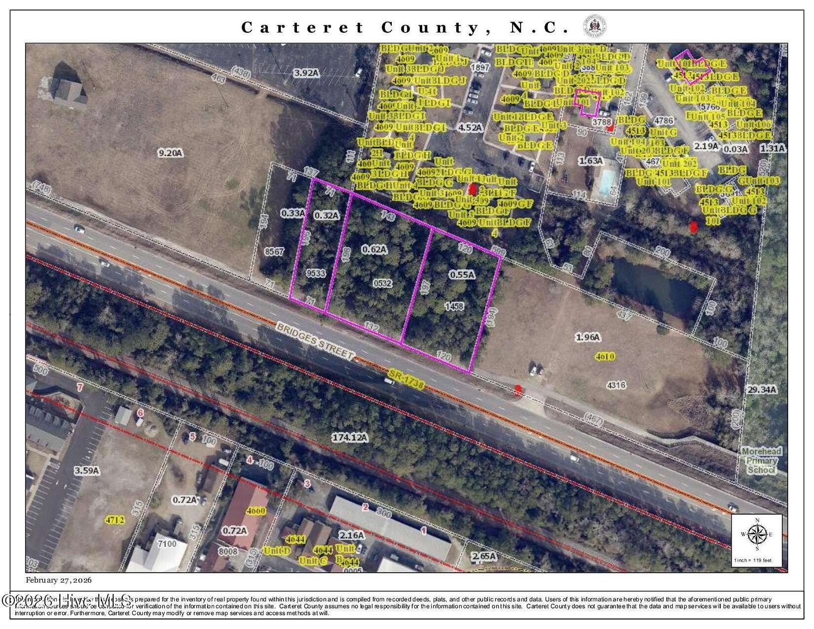 1.49 Acres of Commercial Land for Sale in Morehead City, North Carolina