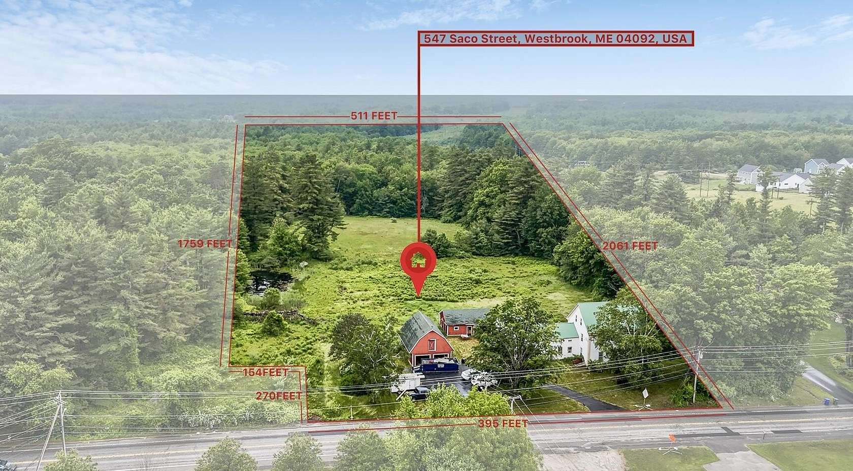 22.5 Acres of Land with Home for Sale in Westbrook, Maine