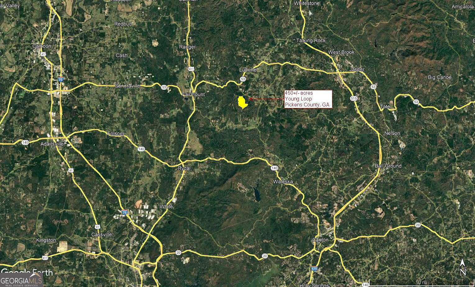 37 Acres of Recreational Land for Sale in Fairmount, Georgia