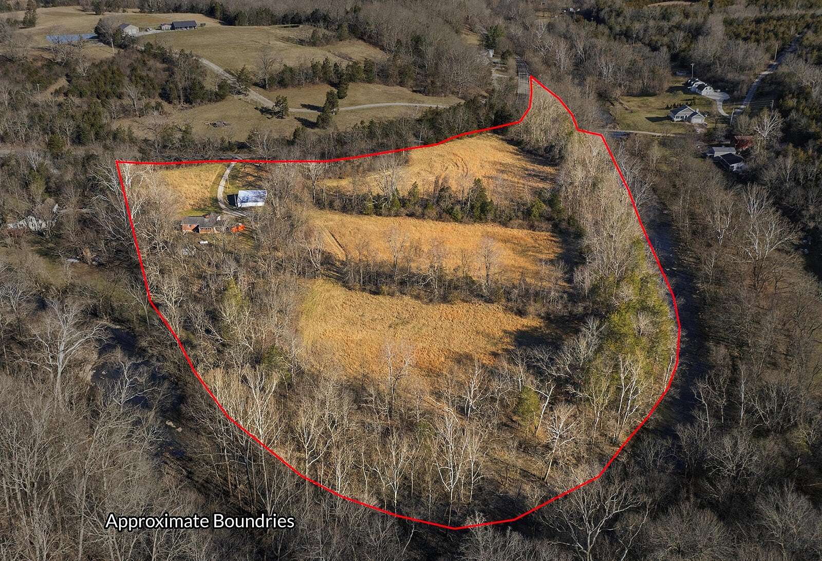 16 Acres of Land with Home for Sale in Lawrenceburg, Kentucky