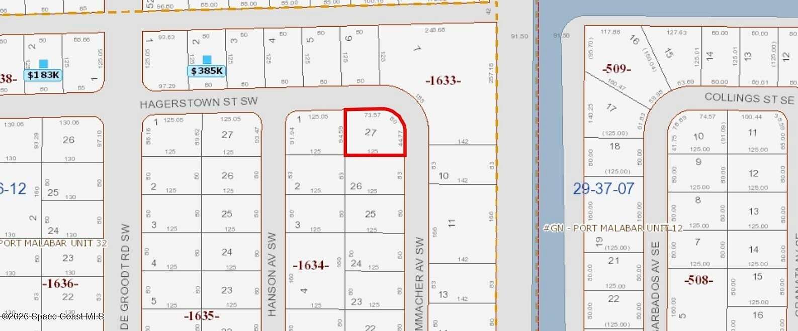 0.28 Acres of Residential Land for Sale in Palm Bay, Florida