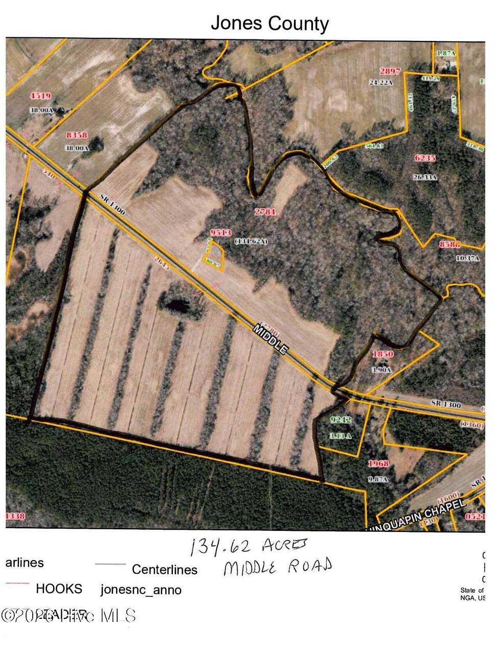135 Acres of Recreational Land for Sale in Trenton, North Carolina