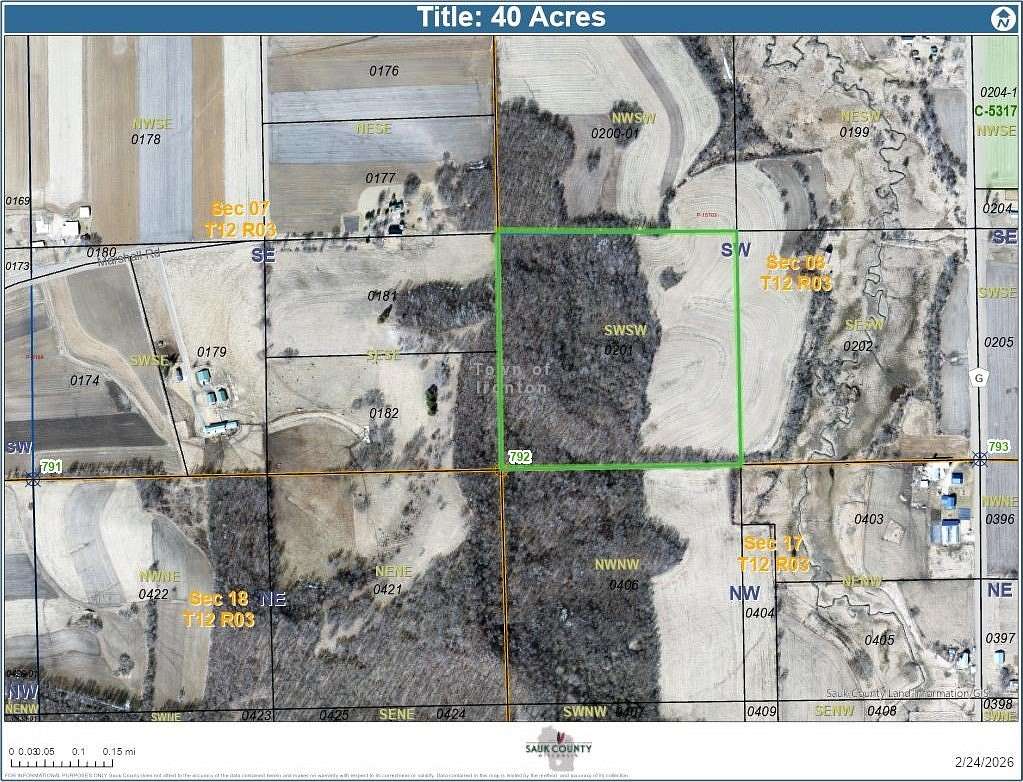 40 Acres of Land for Sale in Reedsburg, Wisconsin