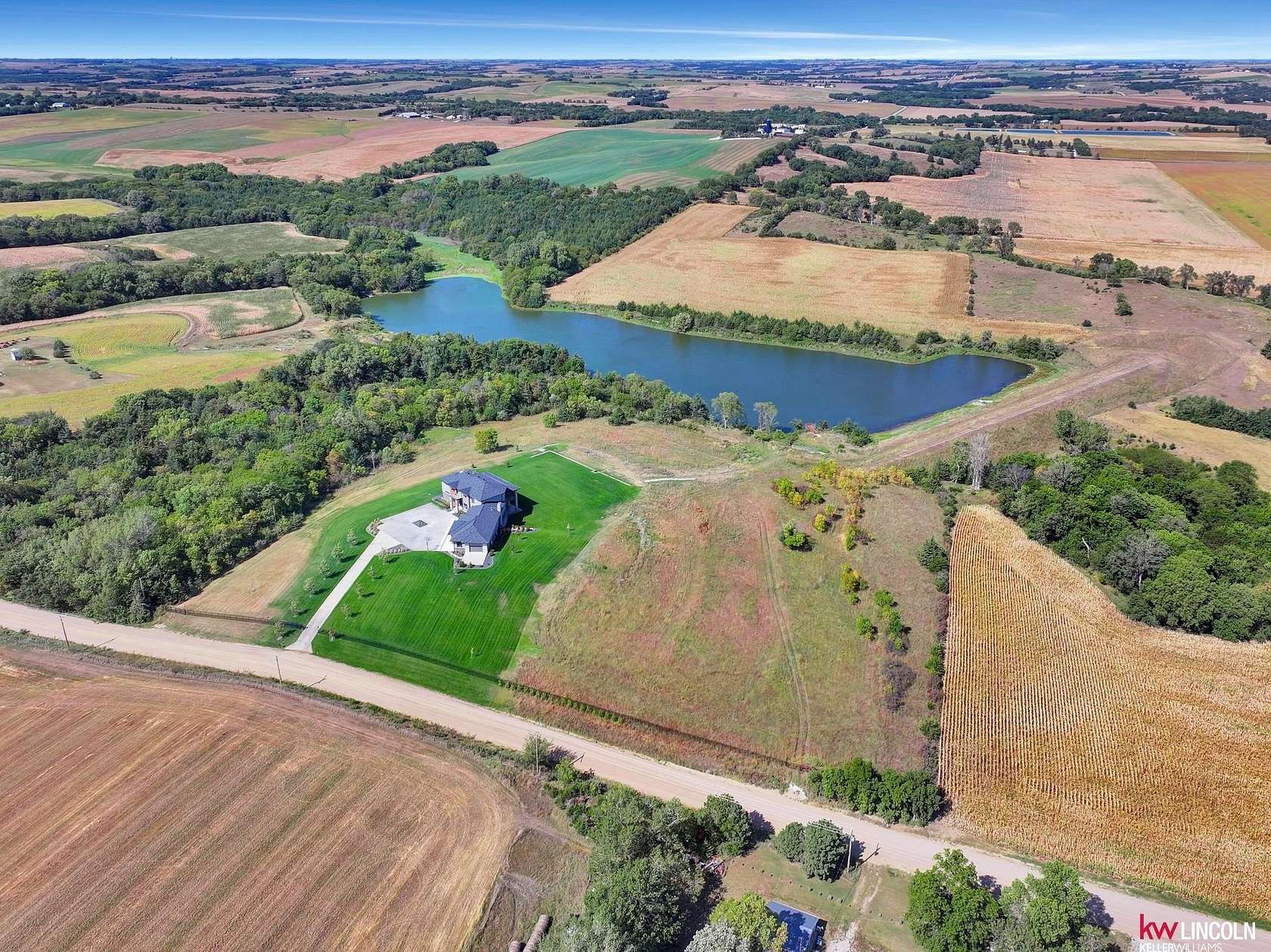30.6 Acres of Recreational Land with Home for Sale in Valparaiso, Nebraska